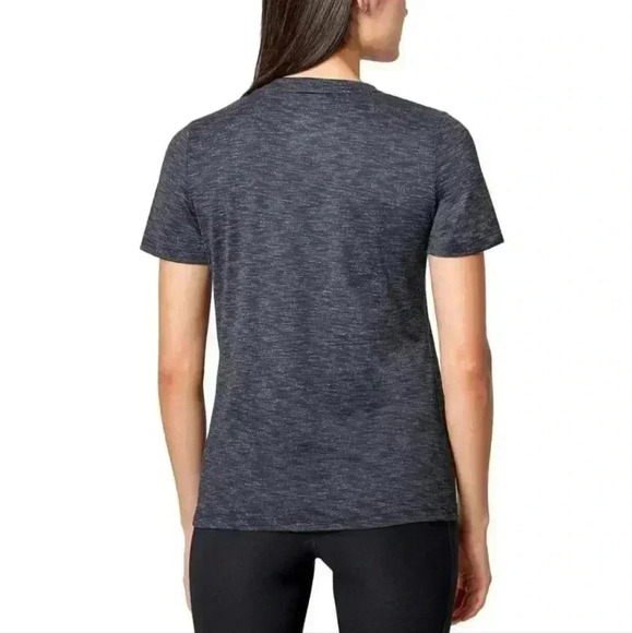 NWT Set of 2 Mondetta Active Tees XS Blue Grey Solid Striped T-shirts - Picture 5 of 11